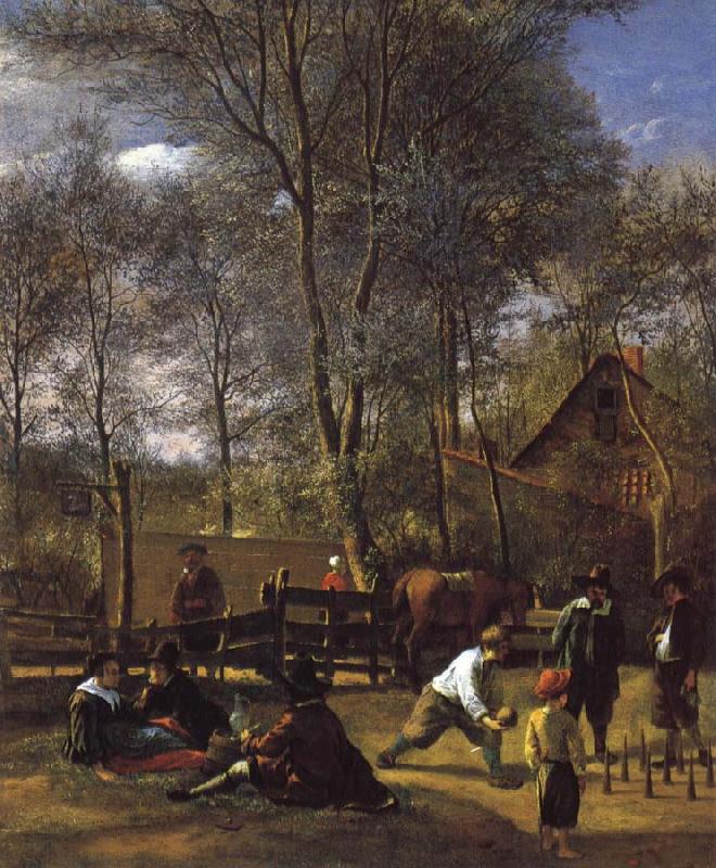 Jan Steen Skittle Players Outside an Inn